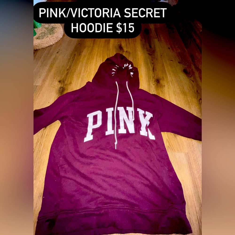 Pink Victoria secret purple hoodie size medium